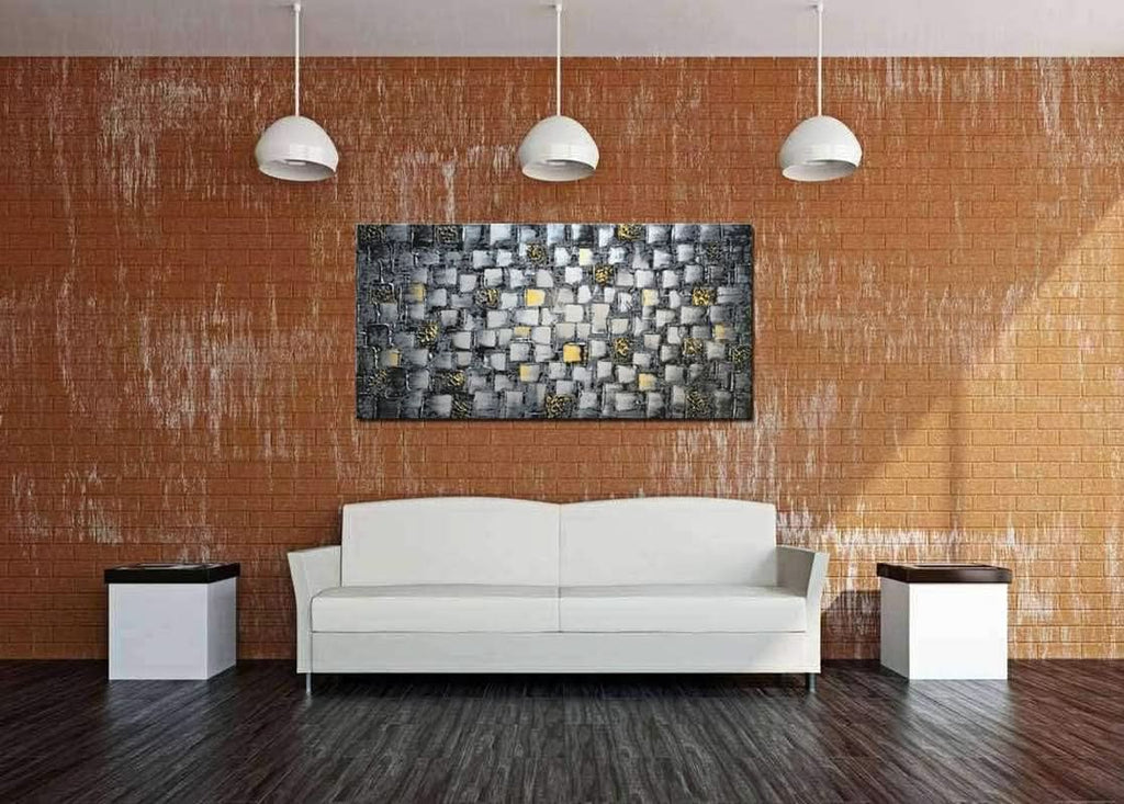 Abstract Wall Art 60x30 Hand-Painted Canvas for Living Room – image 7