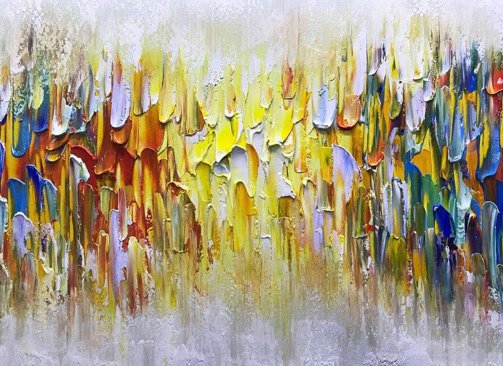 Vibrant Textured Abstract Wall Art 24x60 Hand-Painted Canvas – image 5