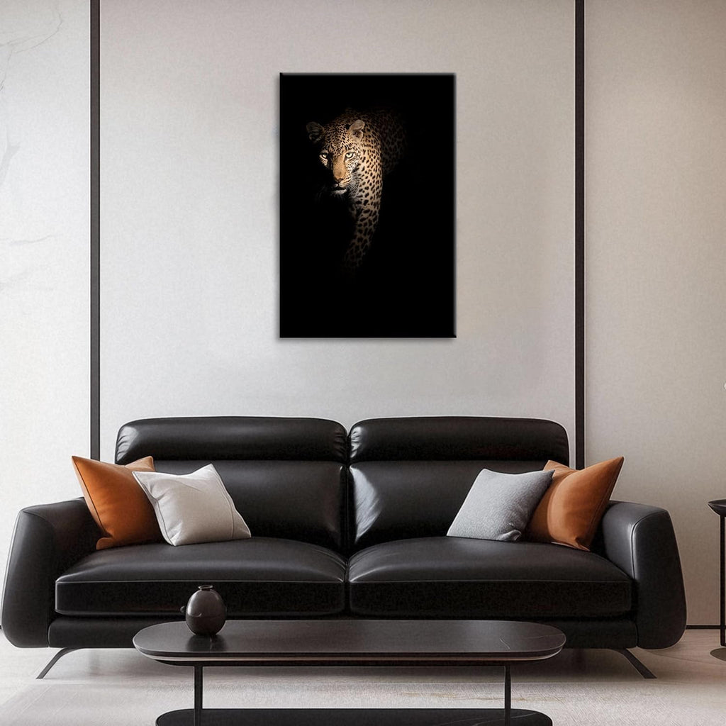 Leopard Wildlife Portrait Wall Art 24x36 Framed Canvas – image 2