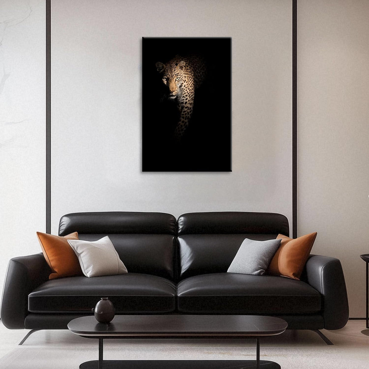 Leopard Wildlife Portrait Wall Art 24x36 Framed Canvas – image 2
