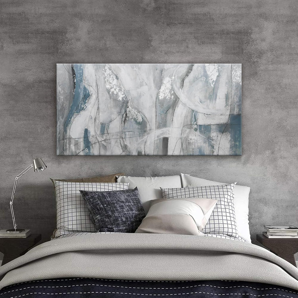 Expression Abstract Wall Art 20x40 White Canvas for Living Room – image 6