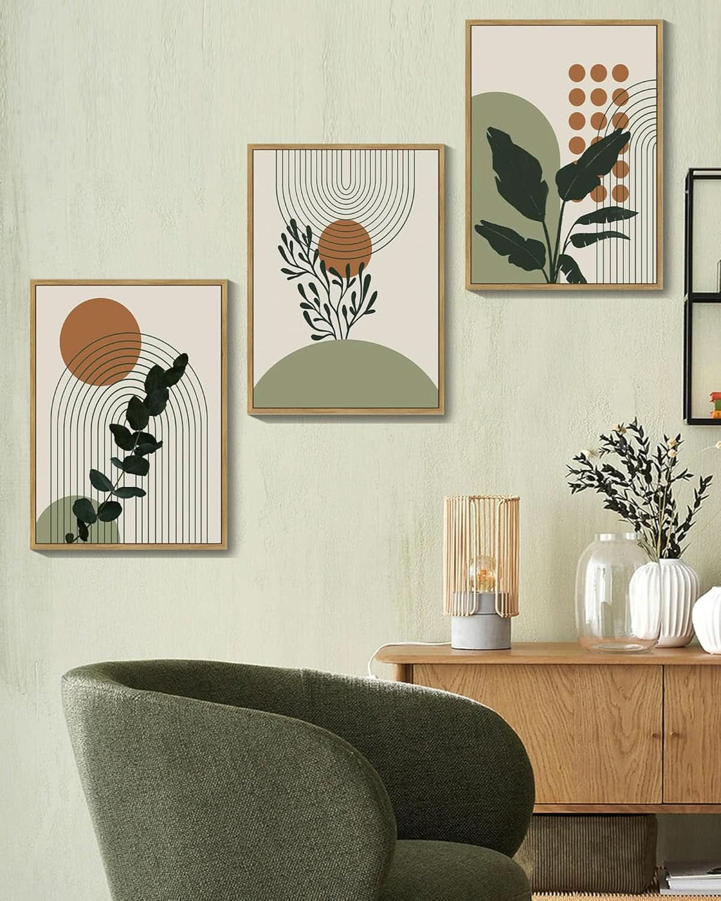Boho Botanical Wall Art 11x14 Framed for Living Room – image 3