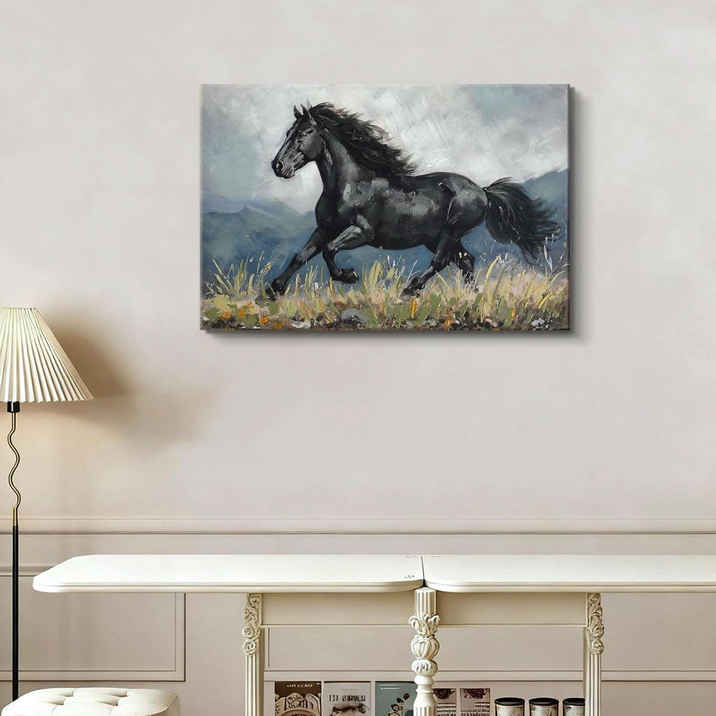 Horse Wall Art 24x36 Hand-Painted Canvas for Living Room – image 6