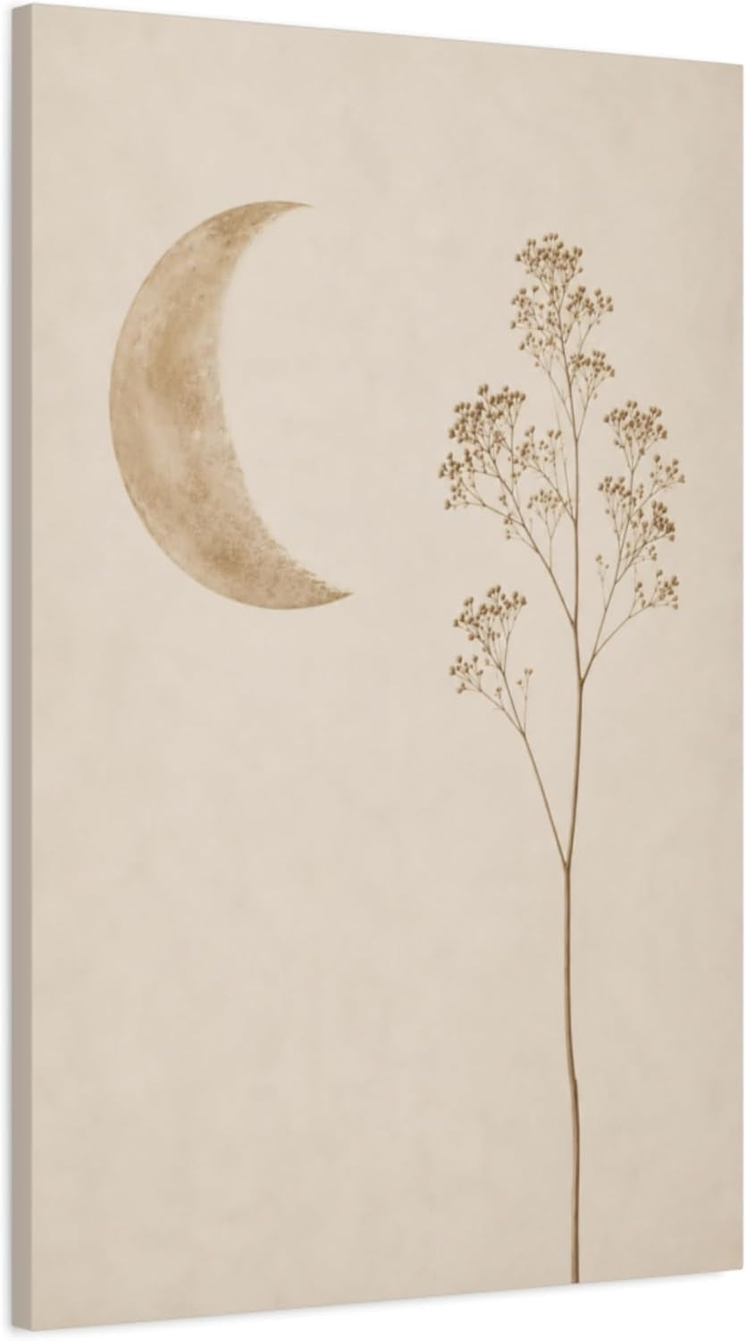 Moon Palette Celestial Canvas Wall Art Neutral for Living Room – image 2
