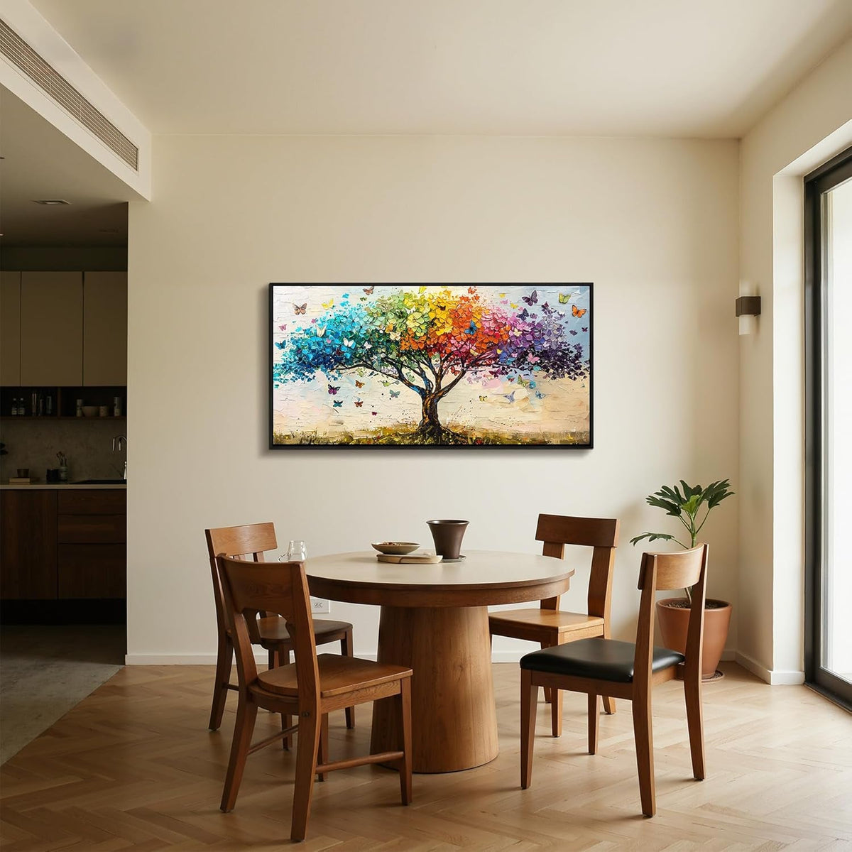 Tree of Life Opulent Ornate Landscape Wall Art Framed Black – image 3