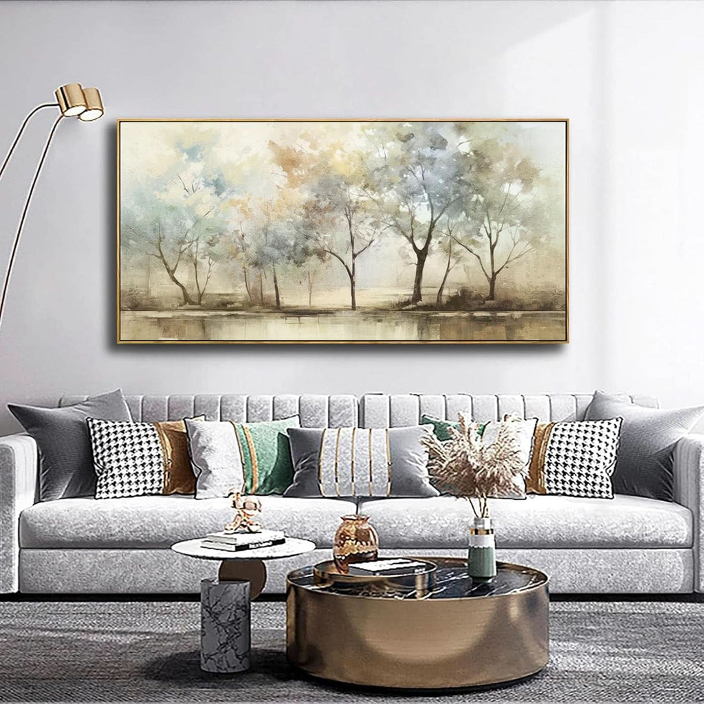 Trees Abstract Landscape Wall Art 20x40 Colorful Canvas – image 7