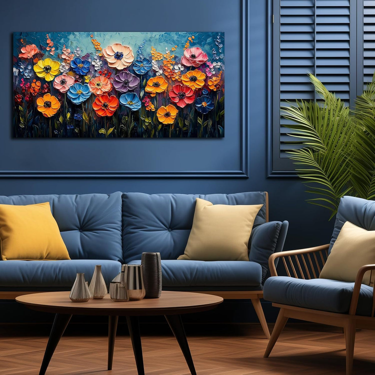 Flower Floral Wall Art 20x40 Colorful Canvas for Living Room – image 5