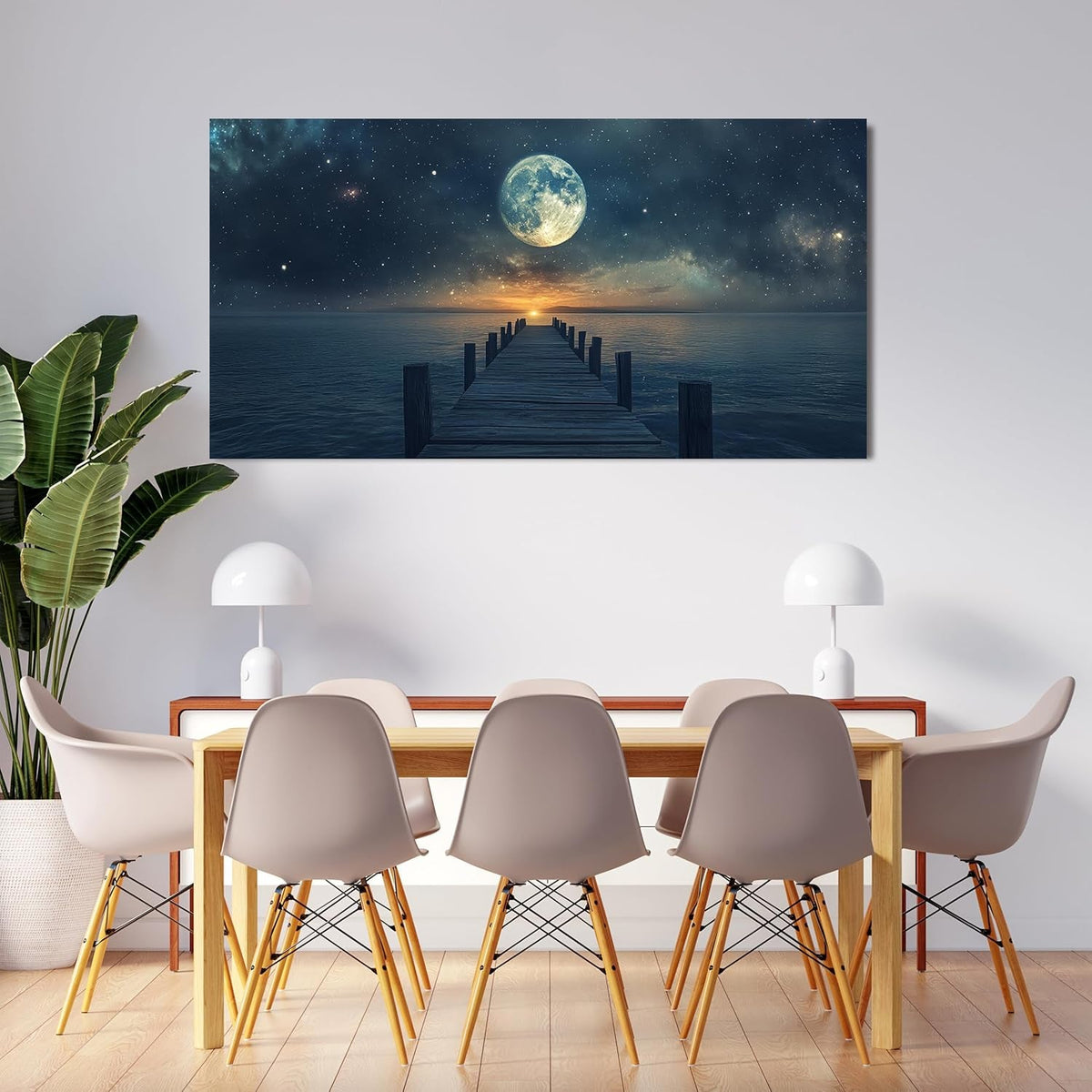 Seascape Coastal Wall Art 20x40 Blue Canvas for Living Room – image 4