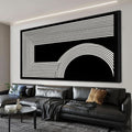 Black and White Wall Art 24x48 Canvas for Living Room – main view