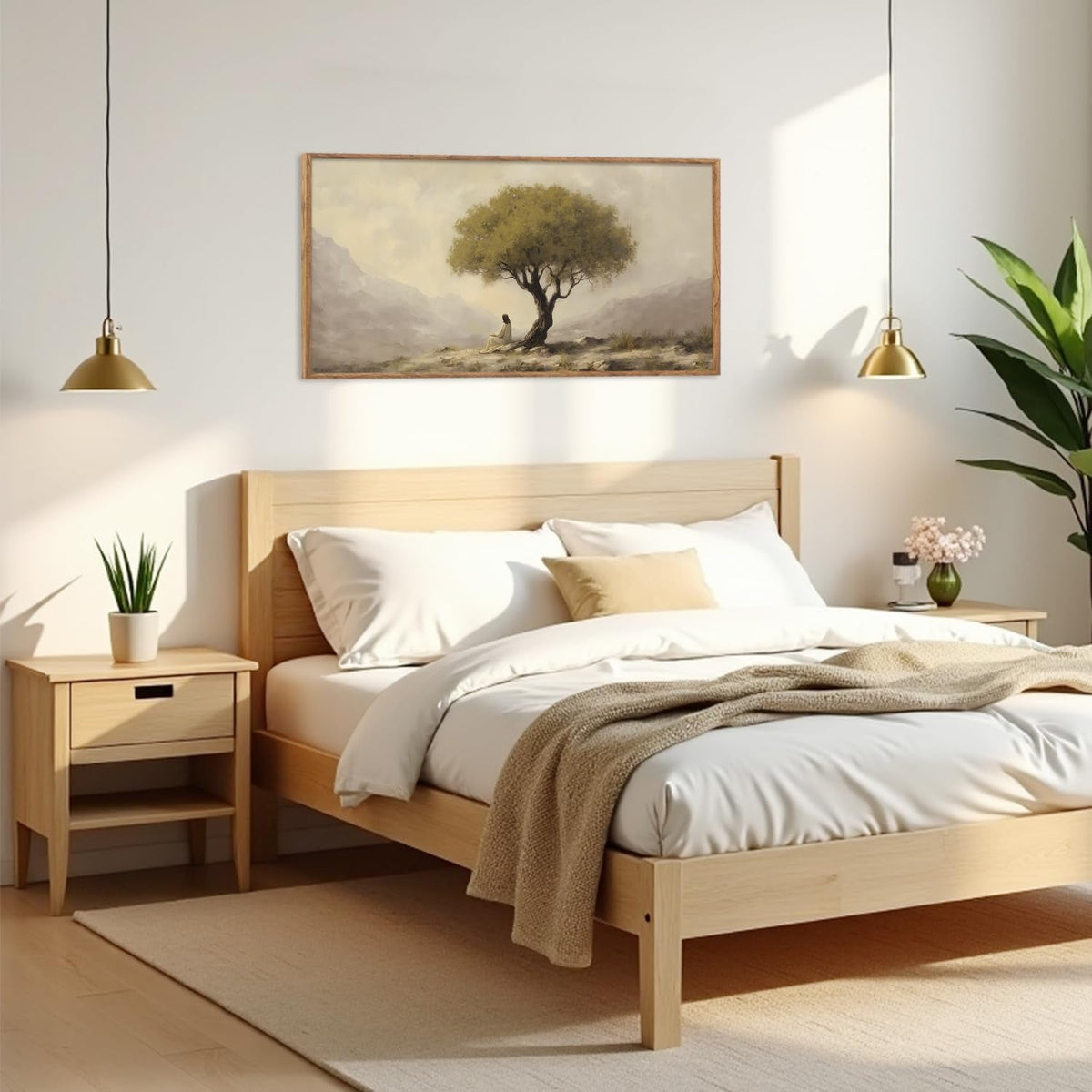 Jesus Olive Tree Christian Wall Art Set of 3 Canvas, 20x40 in – image 4