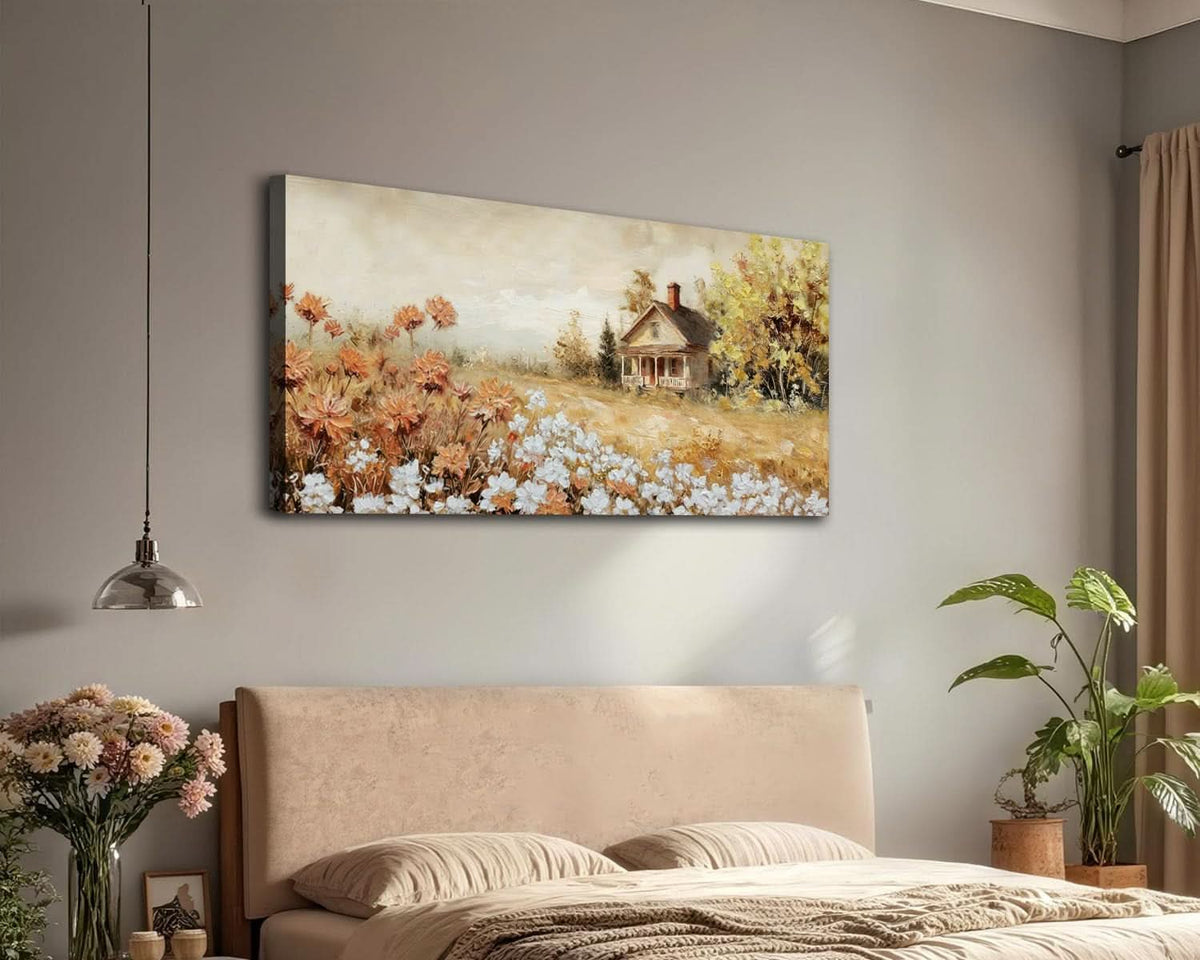 Rustic Farmhouse Landscape Wall Art 40x20 Canvas for Living Room – image 5