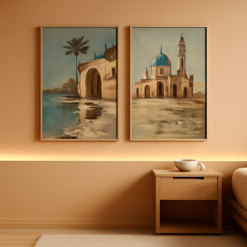 Mosque Islamic Wall Art 16x24 Framed for Living Room – main view