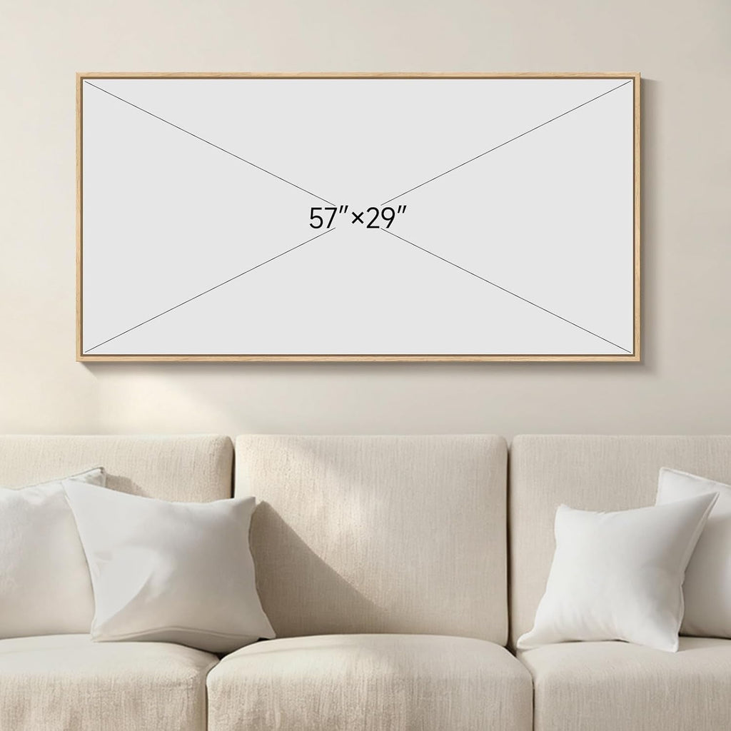 Modernist Abstract Wall Art 30x60 Framed Beige for Living Room – image 3