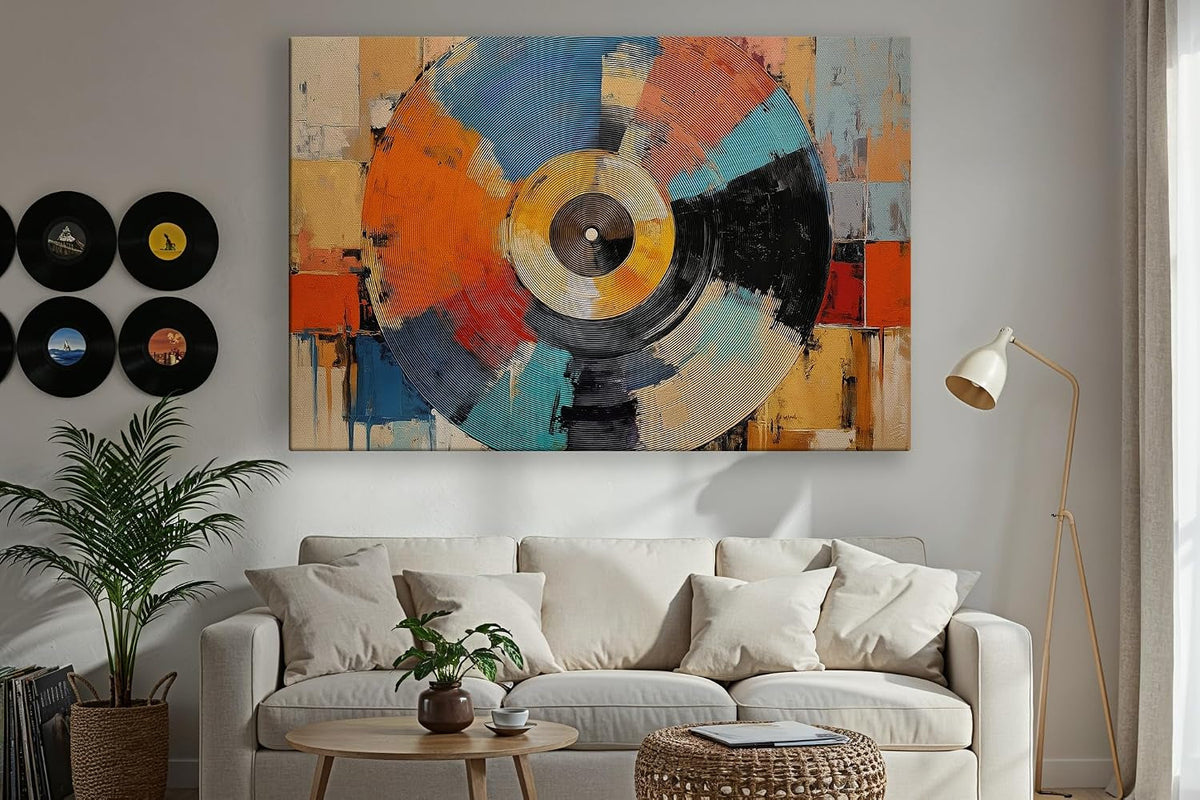 Music Vibrant Canvas Wall Art 16x24 Framed Colorful – image 3