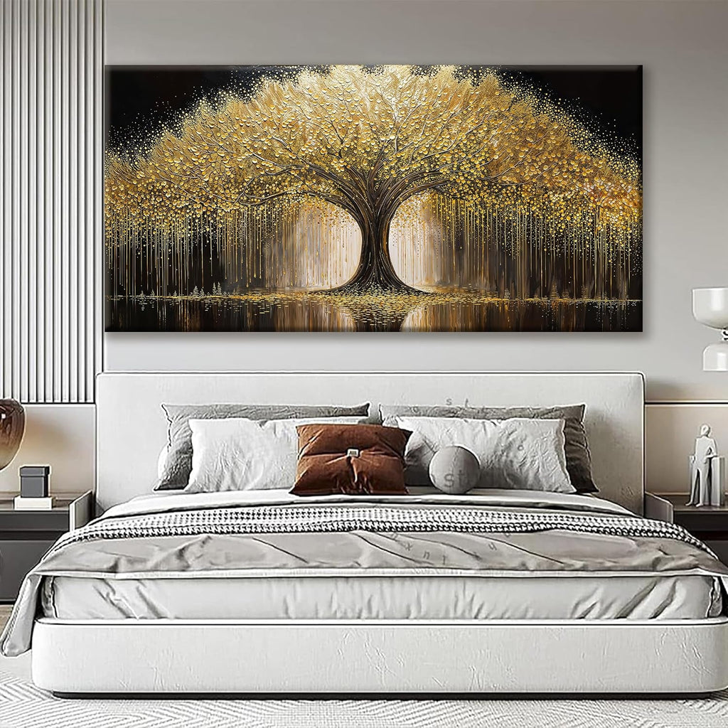 Tree of Life Golden Landscape Wall Art 29x58 Canvas – image 4
