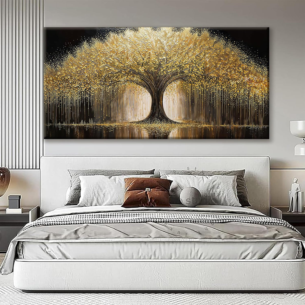 Tree of Life Golden Landscape Wall Art 29x58 Canvas – image 4