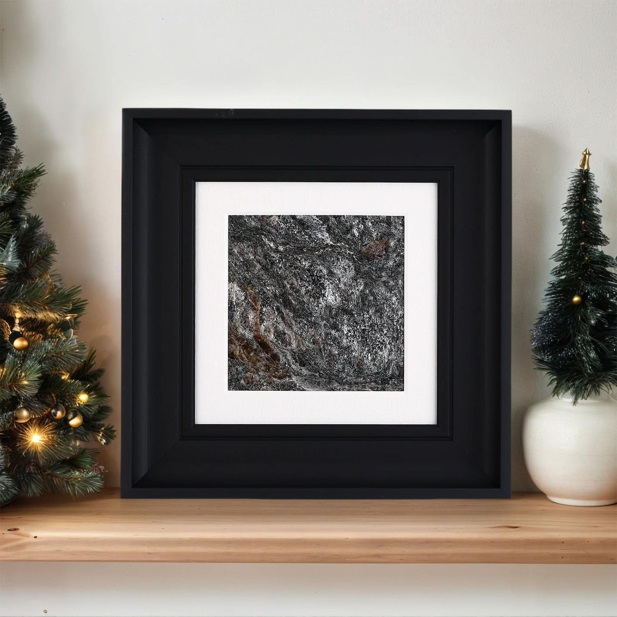 Marble Natural Abstract Wall Art 14x14 Framed for Living Room – image 6