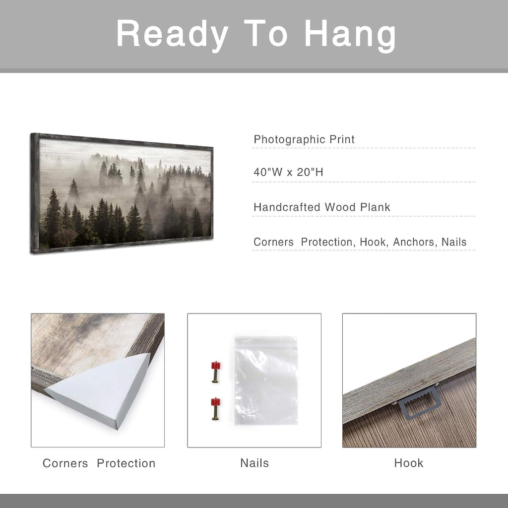 Weathered Wall Art 40x20 Framed for Office – image 7