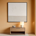 Abstract Wall Art 36x24 Hand-Painted White Grey for Living Room – main view