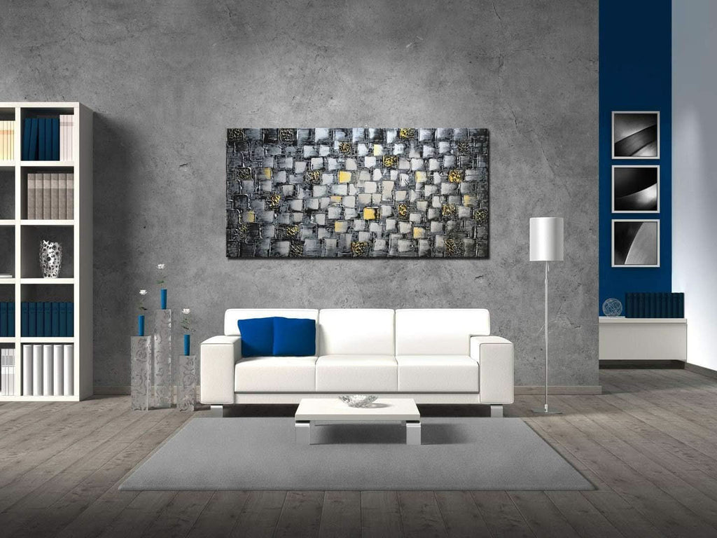Abstract Wall Art 60x30 Hand-Painted Canvas for Living Room – image 5