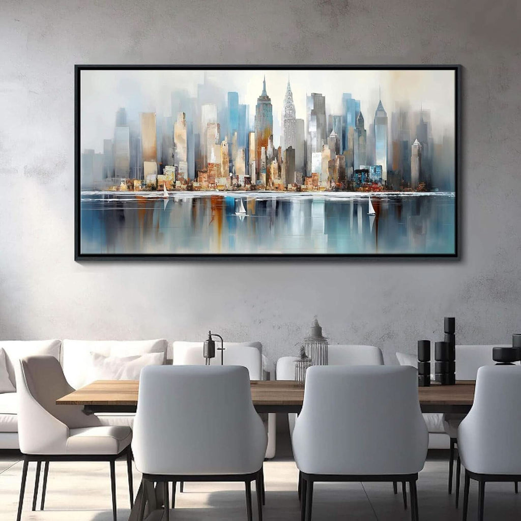 York Metropolitan Skyline Wall Art 20x40 Framed for Living Room – image 5