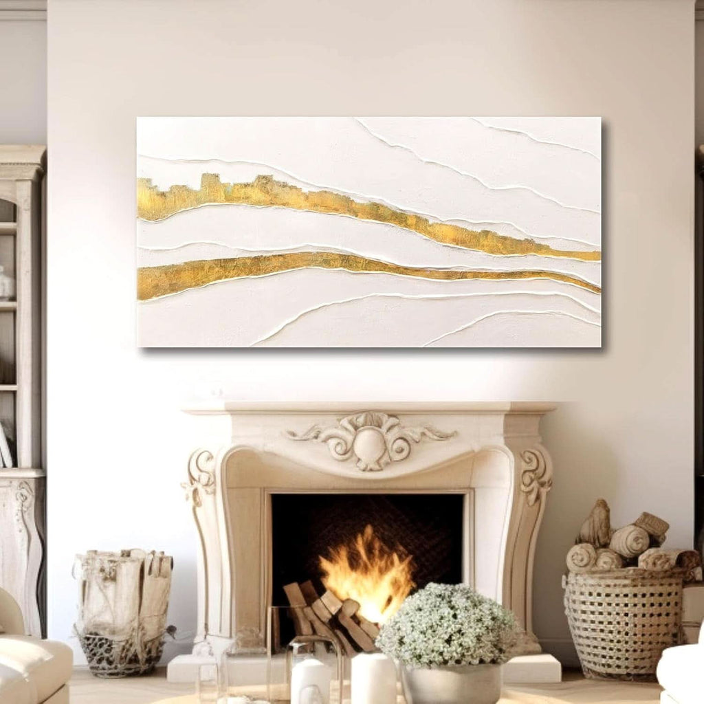 Goldfoil Luxuriously Gold Wall Art 29x58 Hand-Painted Canvas – image 5