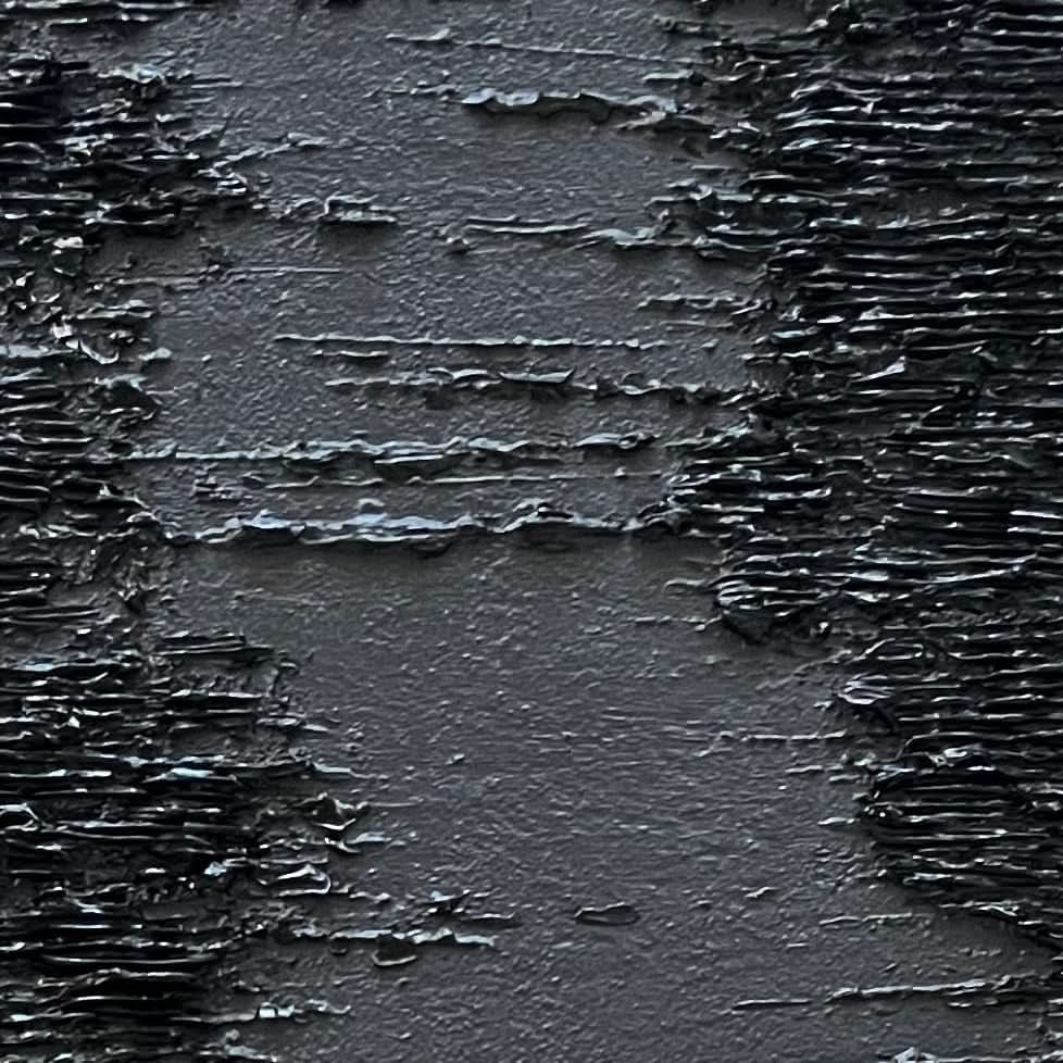Abstract Wall Art 45x30 Hand-Painted Black for Living Room – image 2