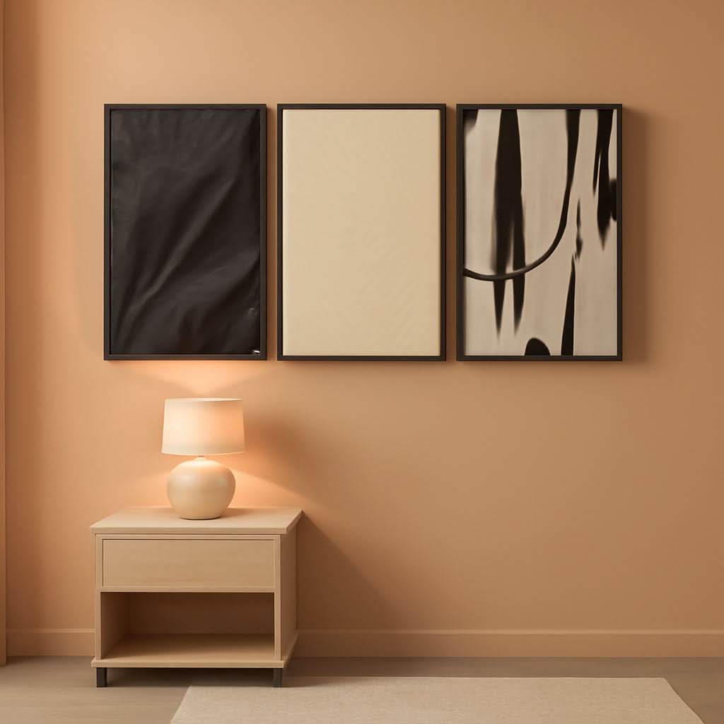Textured Abstract Wall Art Set of 3 Framed, 24x36 in – main view