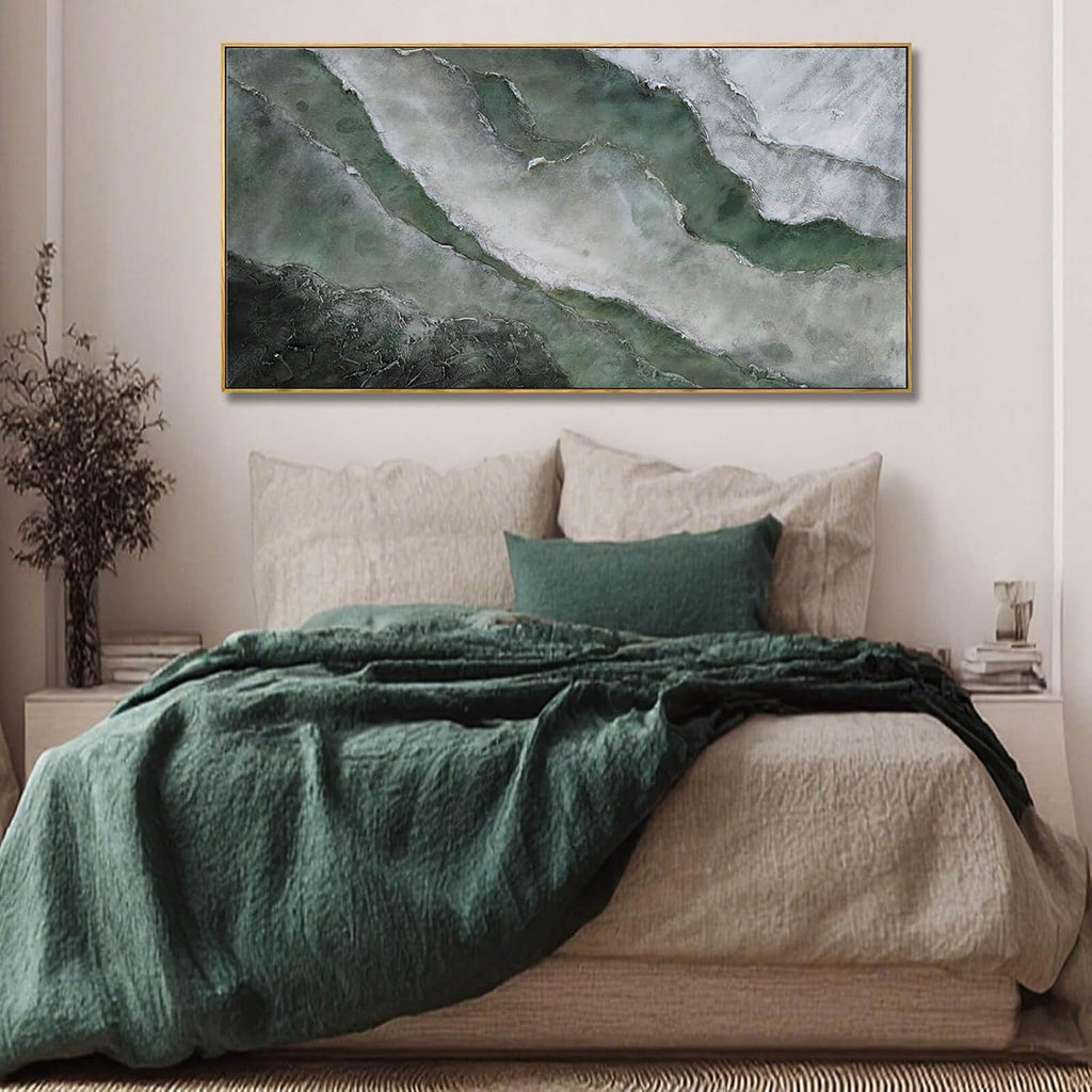 Textured Landscape Wall Art 24x48 Hand-Painted Framed Canvas – image 4