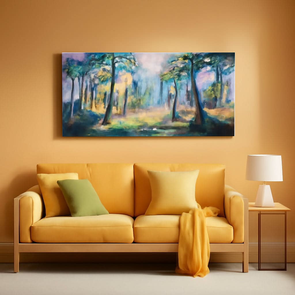 Forest Landscape Wall Art 48x24 Canvas for Living Room – main view