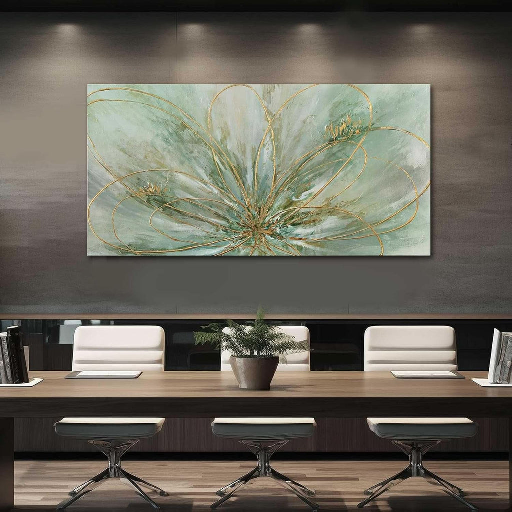 Abstract Floral Wall Art 24x48 Canvas for Living Room – image 5