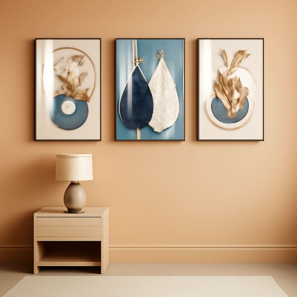 Abstract Wall Art Cerulean for Living Room – main view
