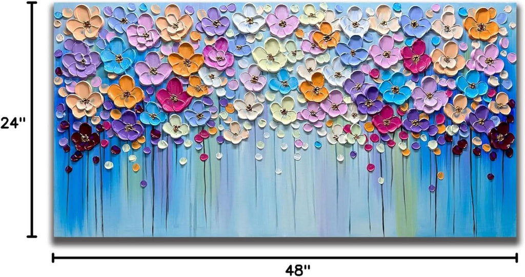 Abstract Wall Art 24x48 Hand-Painted for Living Room – image 10