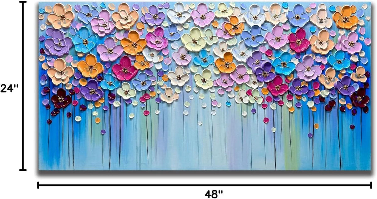 Abstract Wall Art 24x48 Hand-Painted for Living Room – image 10
