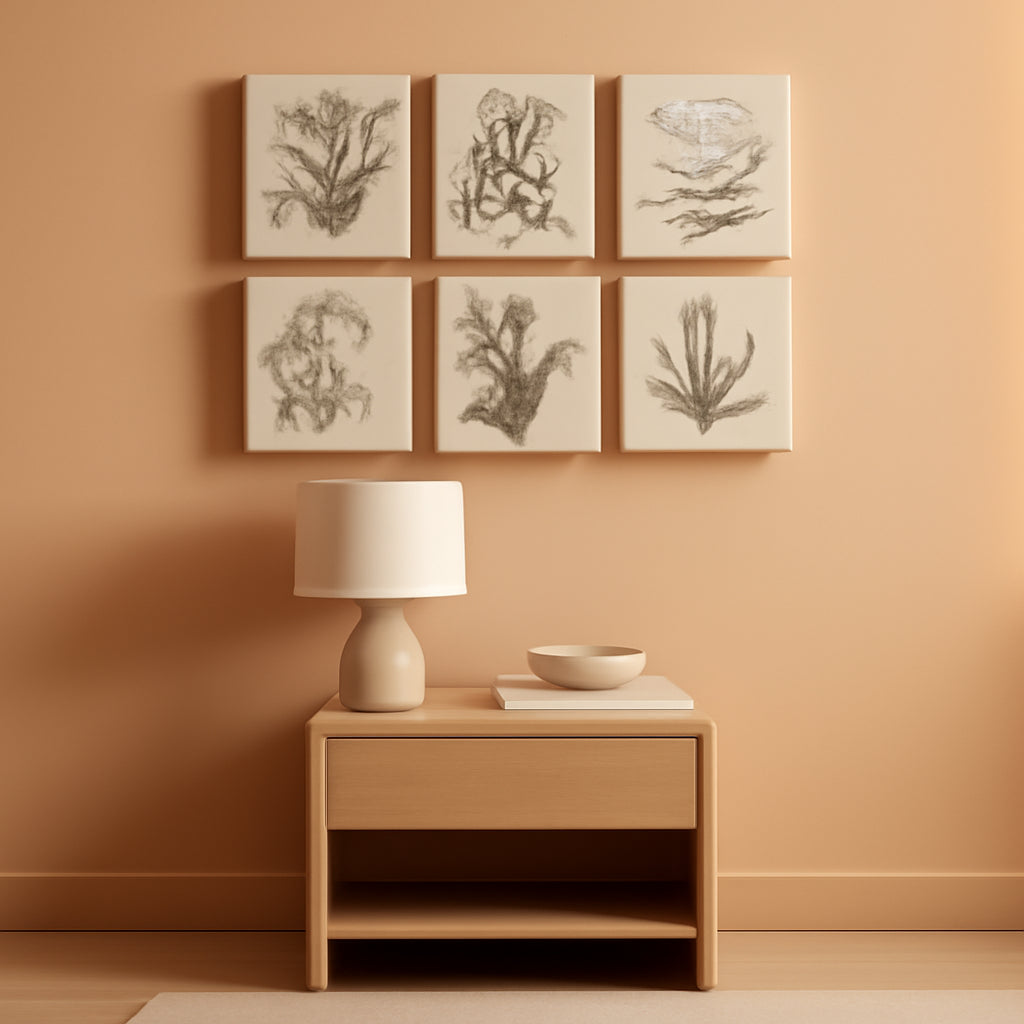 Acoustic Botanical Wall Art 72x48 for Living Room – main view