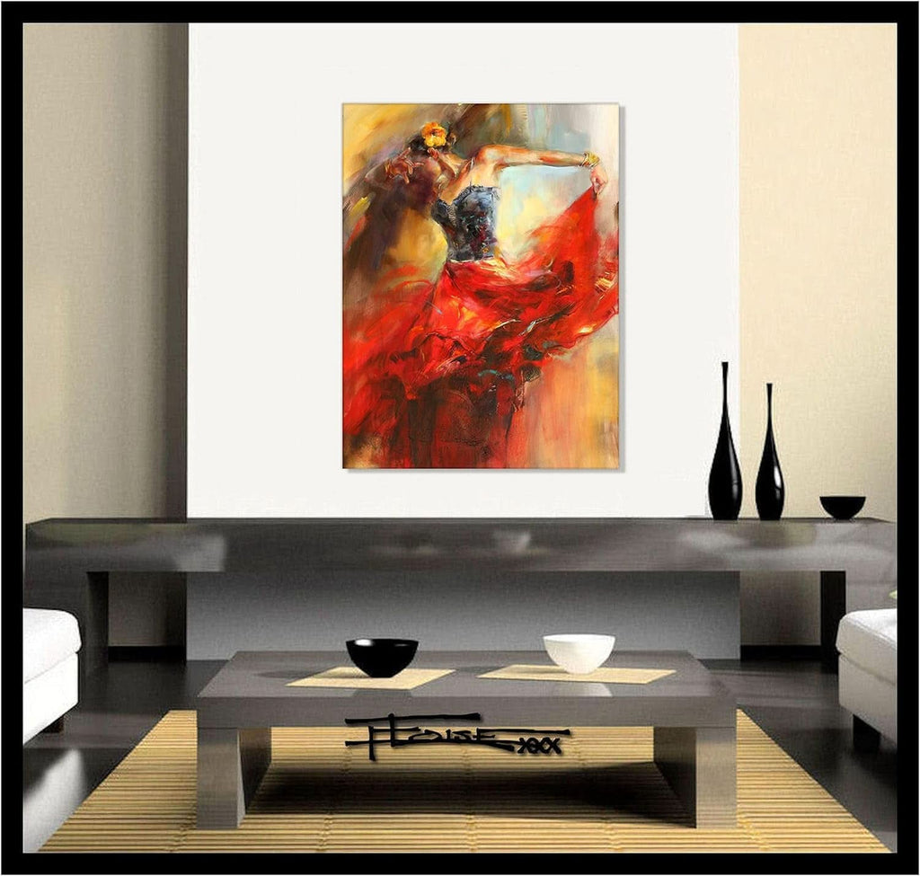 Dancing Lady Canvas Wall Art 16x12 Framed for Living Room – image 3