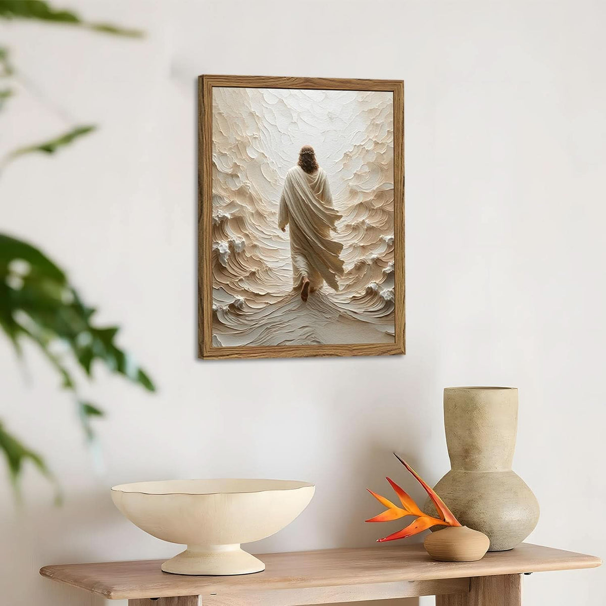Jesus Walking on Water Sandstone Christian Wall Art 12x16 Sandstone – image 6