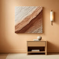 Wave Textured Coastal Wall Art 24x48 Hand-Painted for Living Room – main view