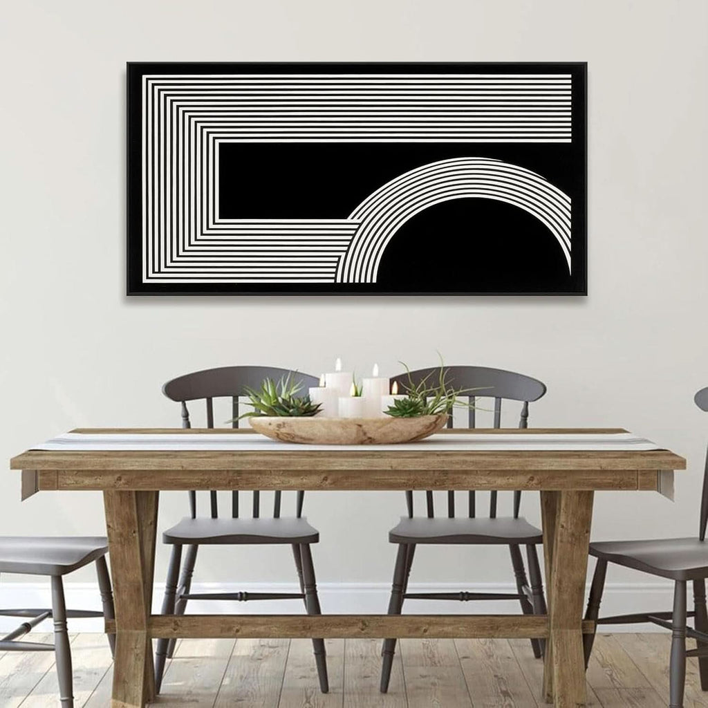 Black and White Wall Art 24x48 Canvas for Living Room – image 3