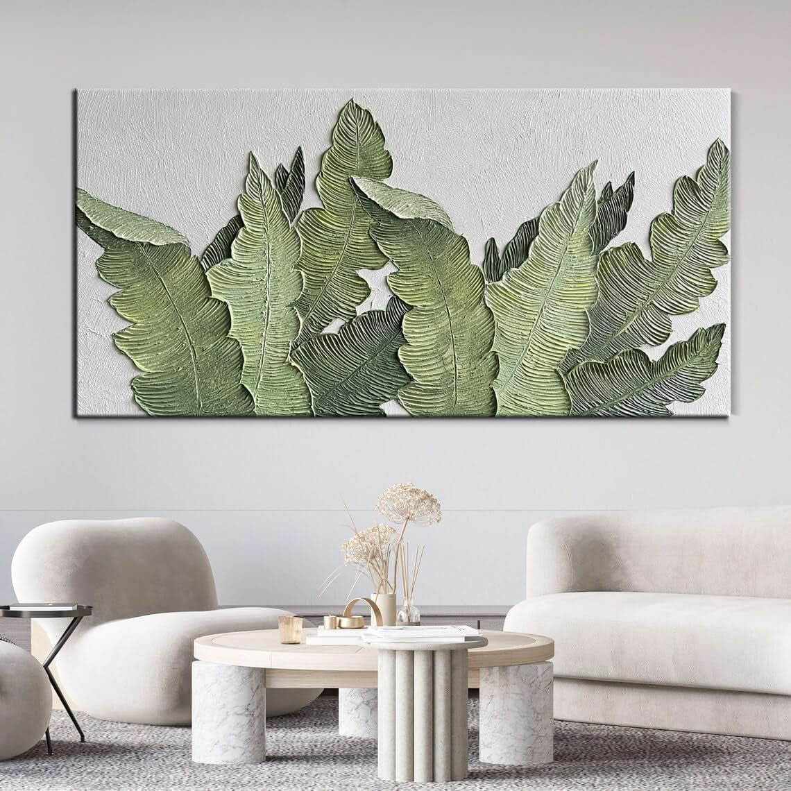 Pattern Floral Wall Art 24x48 Hand-Painted Canvas for Living Room – image 3