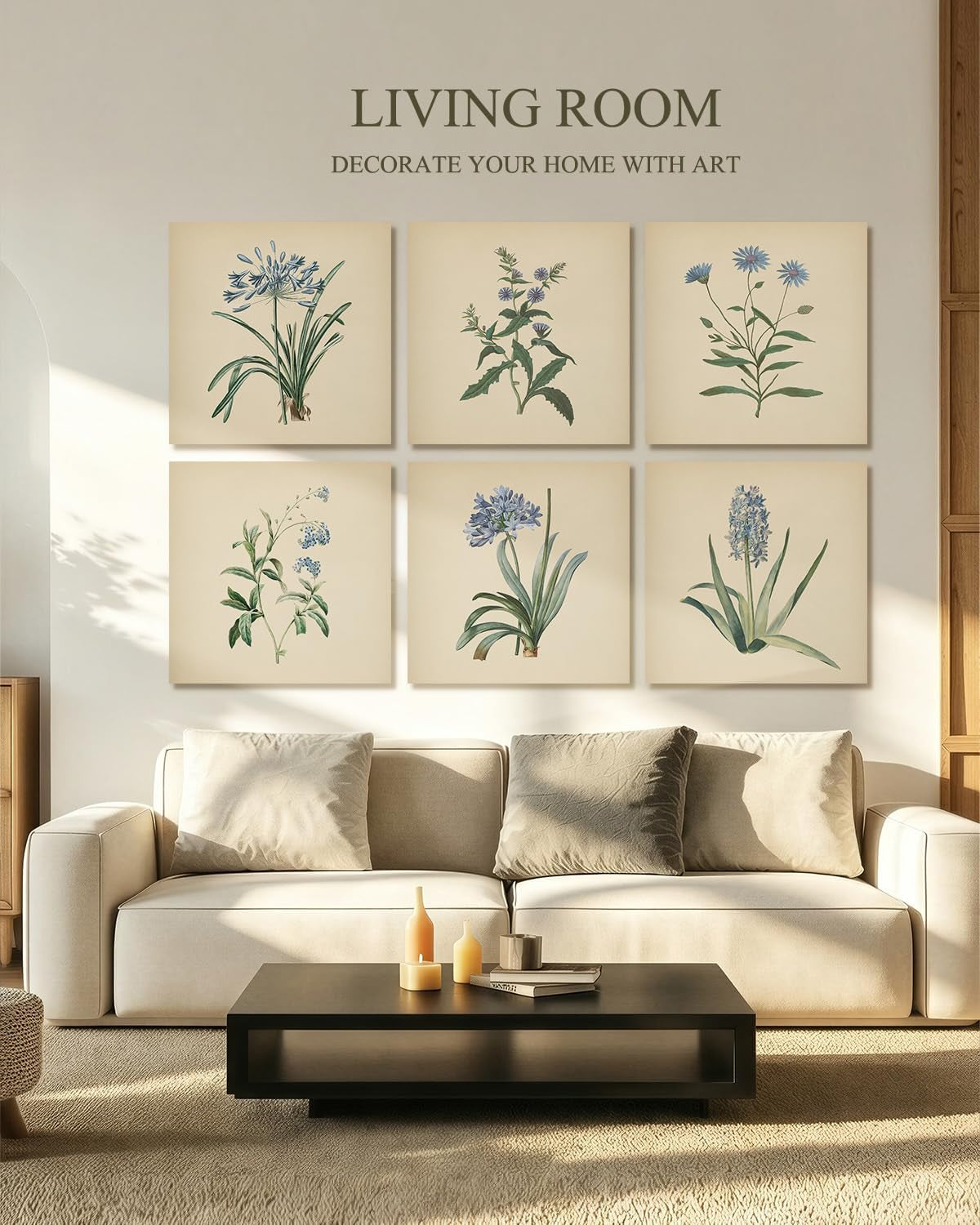 Acoustic Botanical Wall Art 72x48 for Living Room – image 4