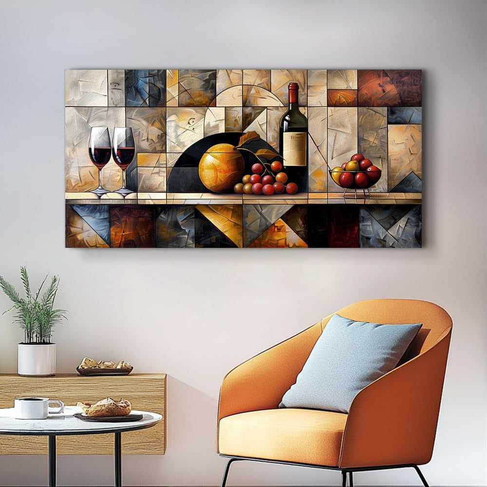 Wine Glass Opulent Landscape Wall Art 20x40 Canvas – image 3