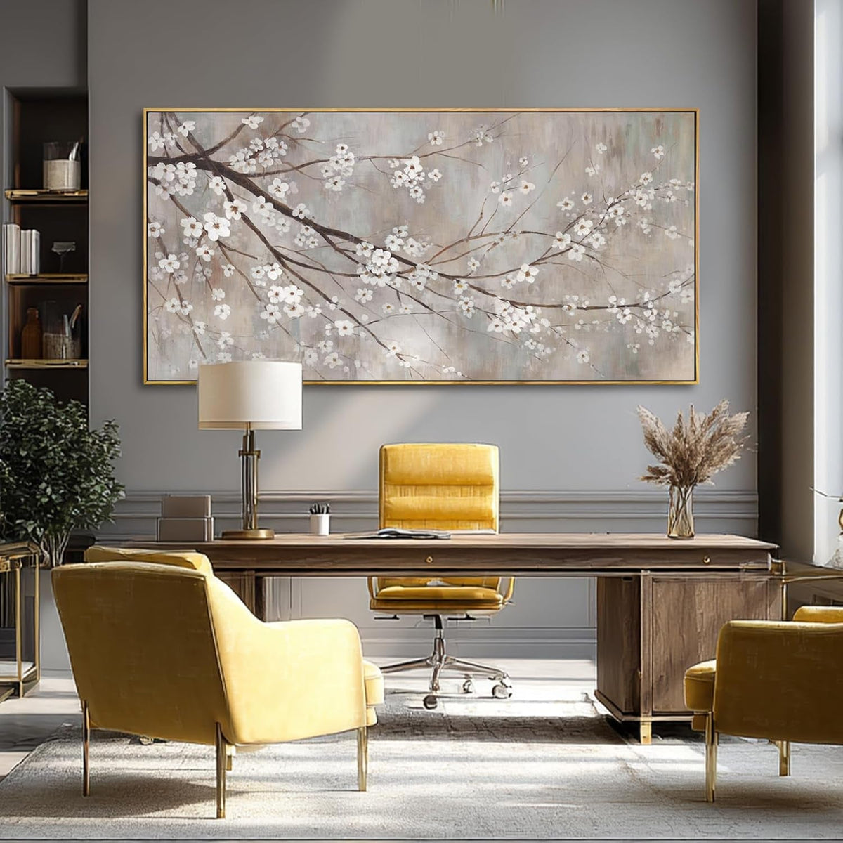 Landscape Wall Art 29x58 Grey Canvas for Living Room – image 4