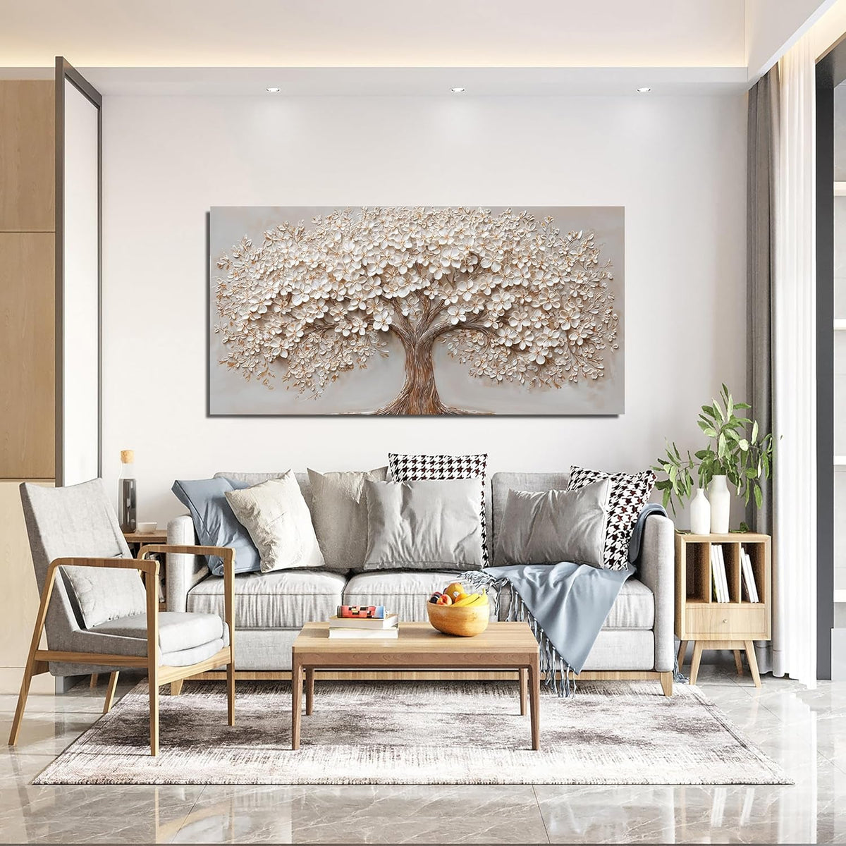 Tree of Life Botanical Wall Art Extra Large Canvas – image 2