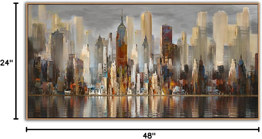 York Cityscape Skyline Wall Art 24x48 Canvas for Living Room – image 10
