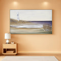 Ocean Coastal Wall Art 30x60 Framed Deep Blue for Living Room – main view