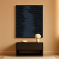 Textured Canvas Wall Art 24x36 Hand-Painted Framed Black – main view