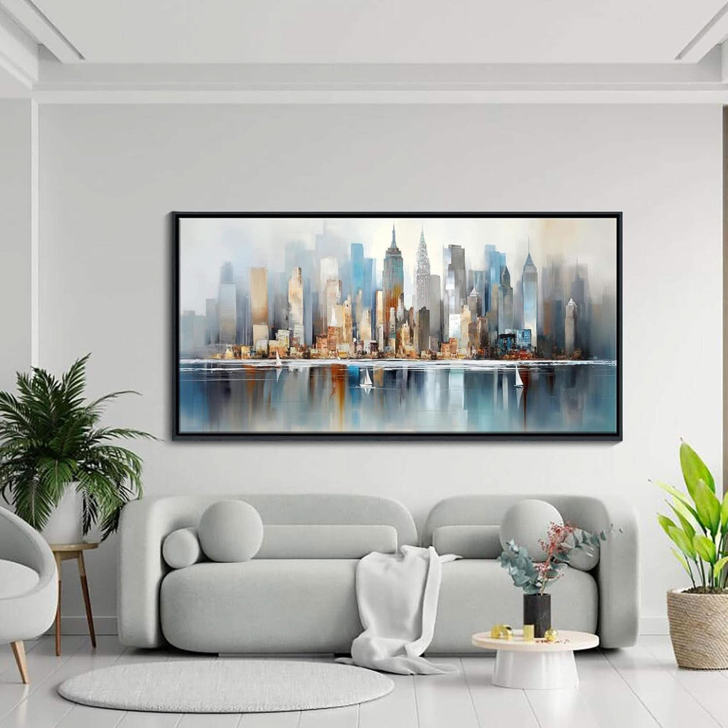 York Metropolitan Skyline Wall Art 20x40 Framed for Living Room – image 2