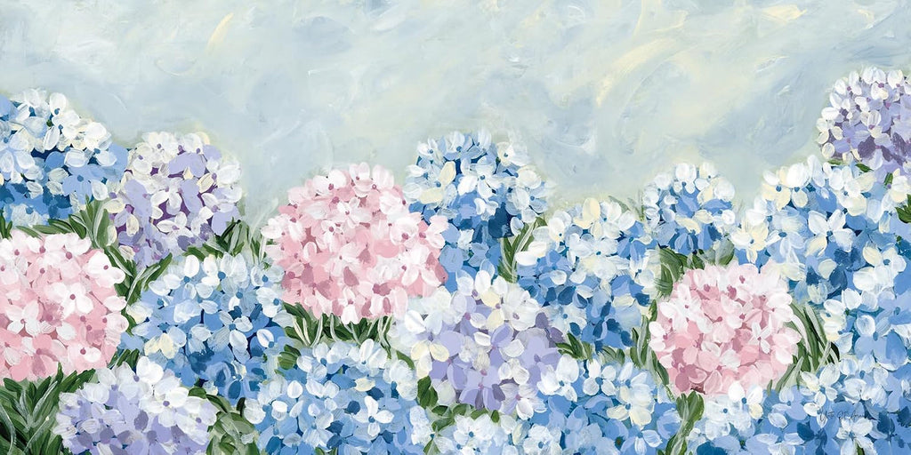 Hydrangea Floral Wall Art 20x40 Blue Pink Canvas for Living Room – image 2