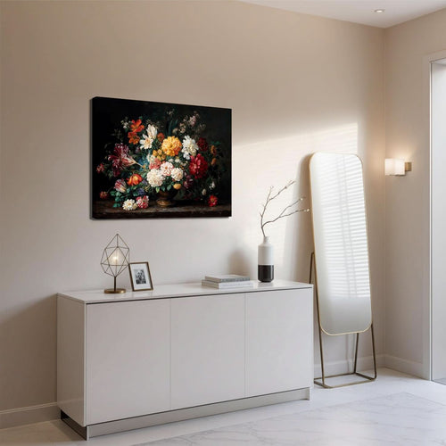 Abstract Floral Wall Art 24x36 Colorful Canvas for Living Room – image 2